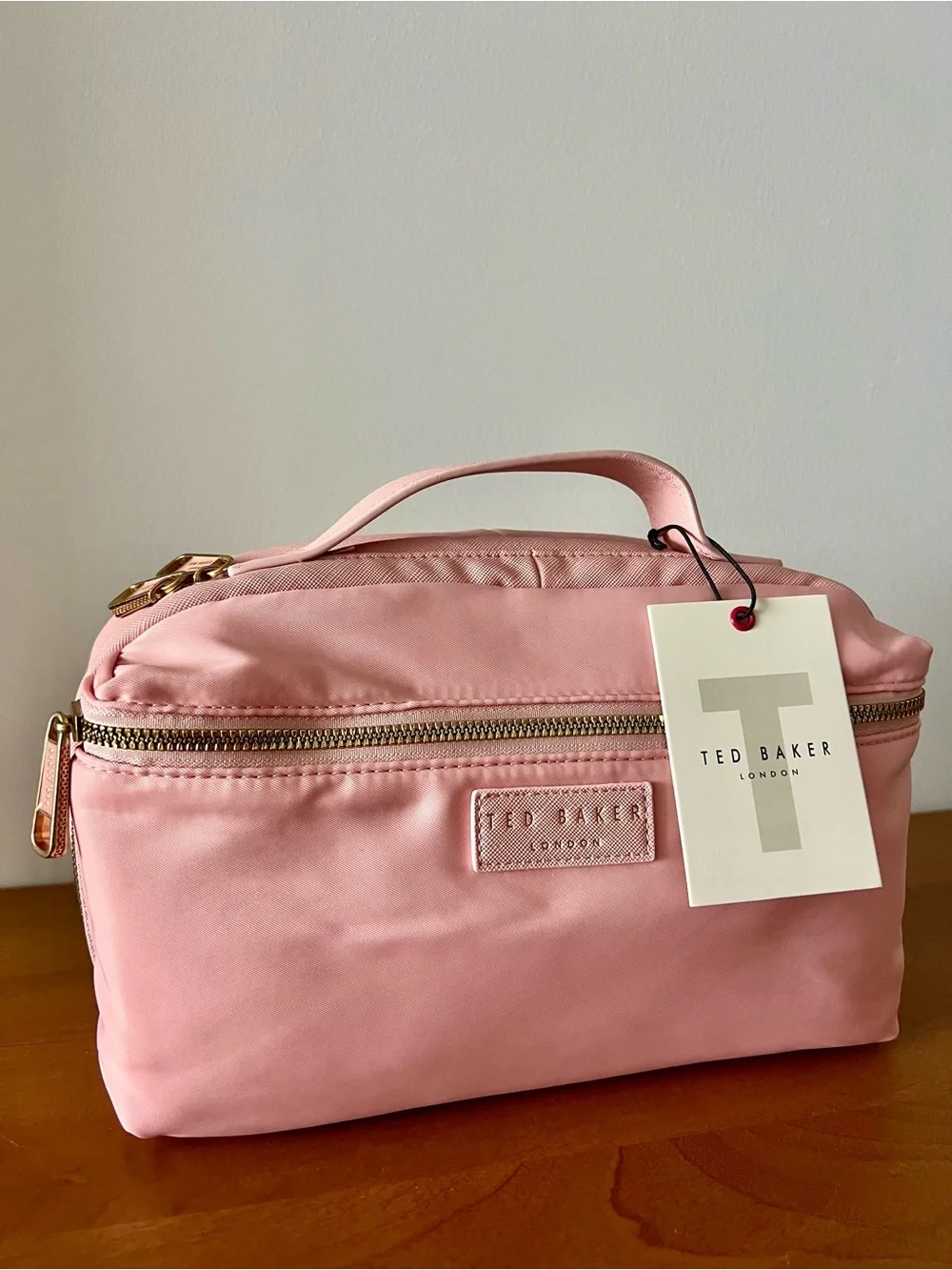 🌸 Ted Baker London Blush Pink Travel Cosmetic Case | Floral Interior | NWT